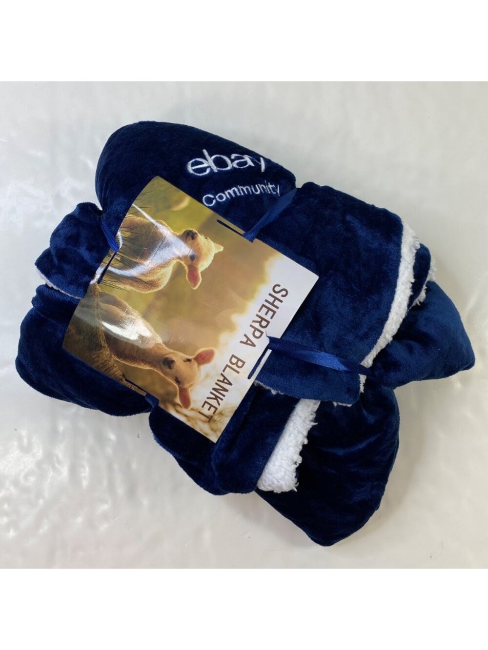Ebay Community Sherpa Blanket Fleece Blue White eBayana